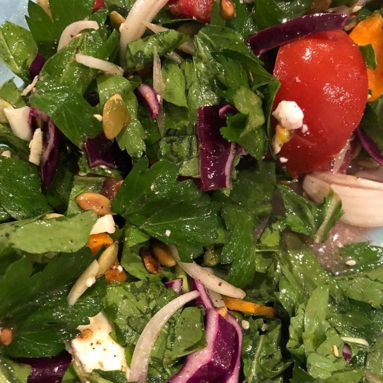 A well-made salad from @locofooduae organic vegetables by @adamsjs13. A vegetable salad is delicious of the love put into everything about it #alwayslocal #alwaysorganic #workwithnature